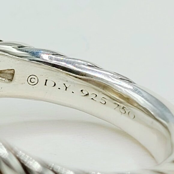 David Yurman Albion Champagne Citrine Diamond Ring w/ 18K Gold & Diamonds - Sz 7 - Picture 15 of 16